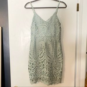 Sage Green Lace Dress